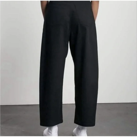 Roucha Palsa Wide Leg Cropped Trouser Pants in Tan Sz C / L